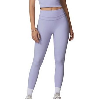 Women's High-Waisted Compression Leggings with Crossover Waistband
