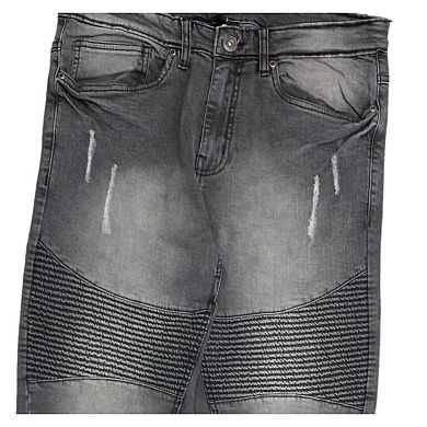 Men's Straight Fit Biker Jeans