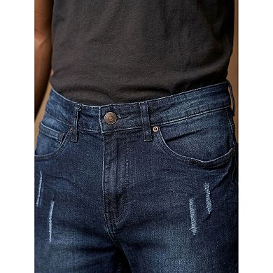 Men's Straight Fit Biker Jeans
