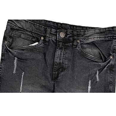 Men's Straight Fit Biker Jeans