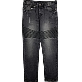 Men's Straight Fit Biker Jeans