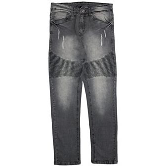 Men's Straight Fit Biker Jeans