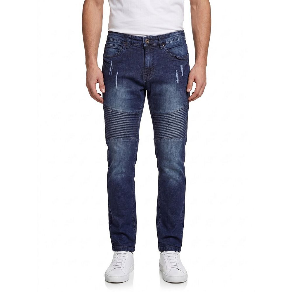 Men's Straight Fit Biker Jeans