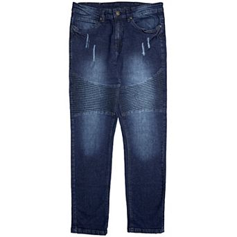 Men's Straight Fit Biker Jeans
