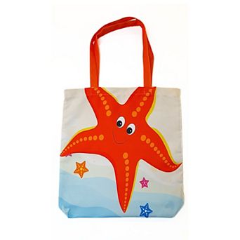 Starfish Patterned Beach Bag