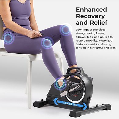 Sunny Health & Fitness Premium Smart Motorized Mini Exercise Bike