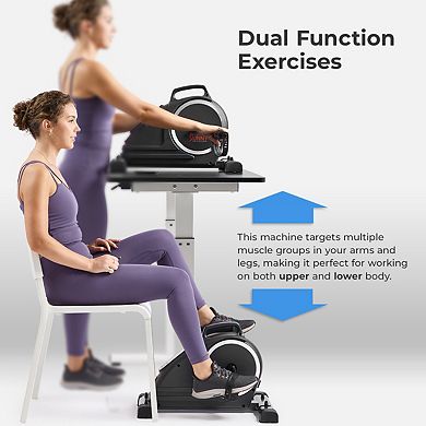 Sunny Health & Fitness Premium Smart Motorized Mini Exercise Bike
