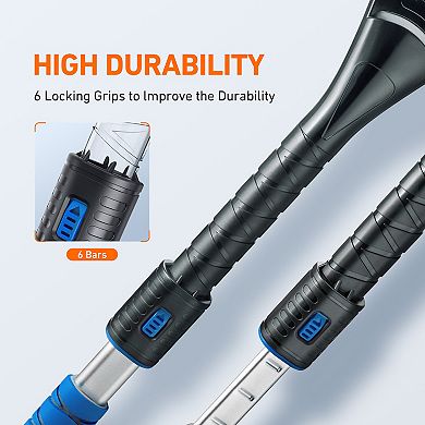 Astroai 47.2" Ice Scraper And Extendable Snow Brush For Car Windshield