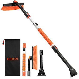 Astroai 47.2" Ice Scraper And Extendable Snow Brush For Car Windshield