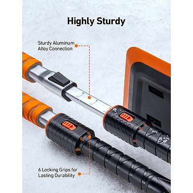 Astroai 47.2 Inch 2-in-1 Snow Broom And Detachable Ice Scraper