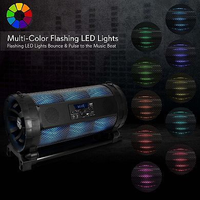 Pyle Portable Bluetooth Boombox Stereo System - 600 W Digital Outdoor Wireless Loud Speaker