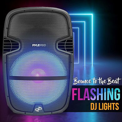 Pyle Portable Bluetooth PA Speaker System - Outdoor Bluetooth Speaker System Microphone, FM Radio