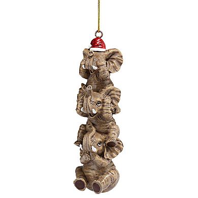 See, Speak, Hear No Evil Elephant Holiday Ornament: Set of Three