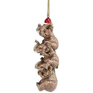 See, Speak, Hear No Evil Elephant Holiday Ornament: Set of Three