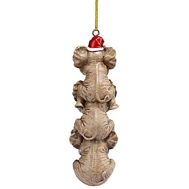 See, Speak, Hear No Evil Elephant Holiday Ornament: Set of Three