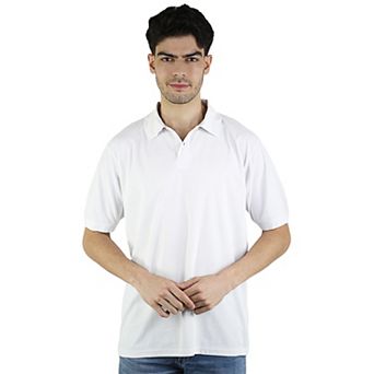 Men's Short Sleeve Solid Stretch Performance Polo Shirt