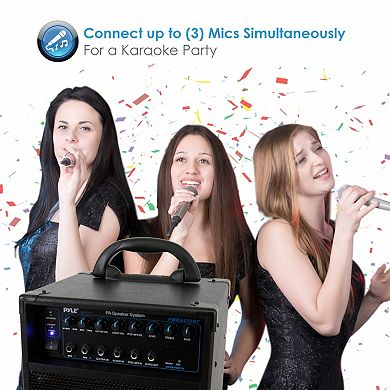 Pyle Wireless Portable PA Speaker System - Bluetooth