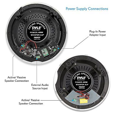 Pyle Pair 8.0” Bluetooth Universal Flush Mount