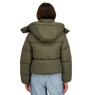 Juniors' Sebby Removable Hood Short Puffer Jacket