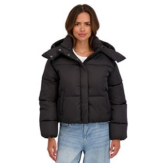 Juniors' Sebby Removable Hood Short Puffer Jacket
