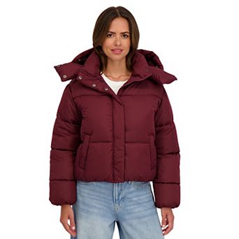 Juniors' Sebby Removable Hood Short Puffer Jacket