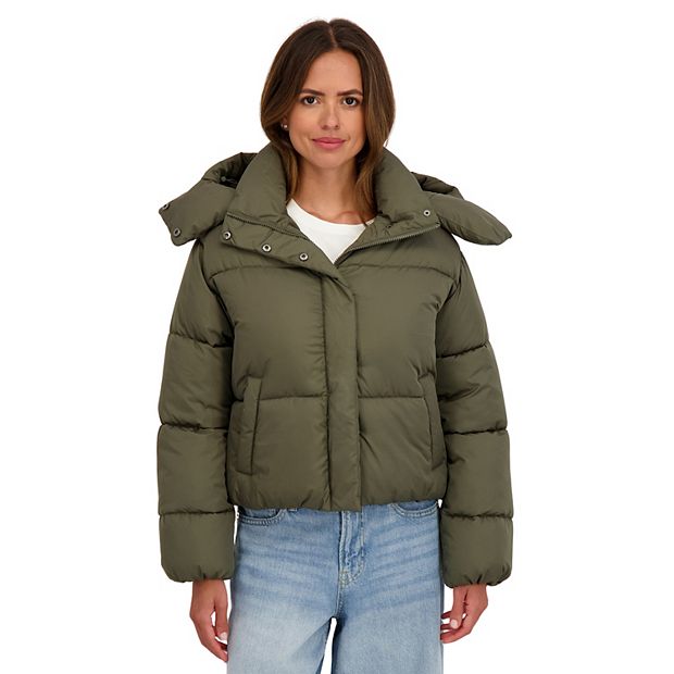 Juniors' Sebby Removable Hood Short Puffer Jacket
