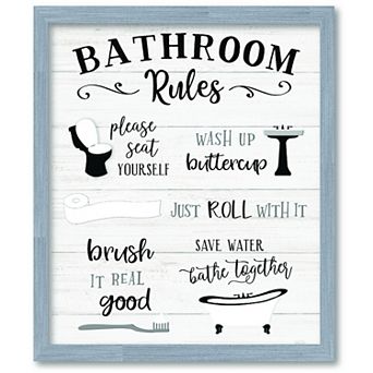 COURTSIDE MARKET Bath Time Rules 16x20 Canvas