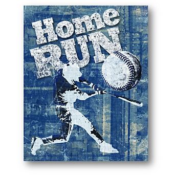 COURTSIDE MARKET Baseball Home Run 16x20 Canvas