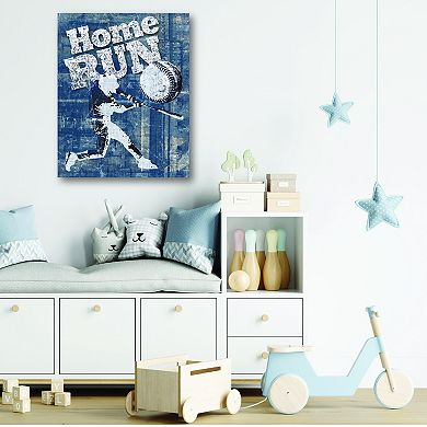 COURTSIDE MARKET Baseball Home Run 16x20 Canvas