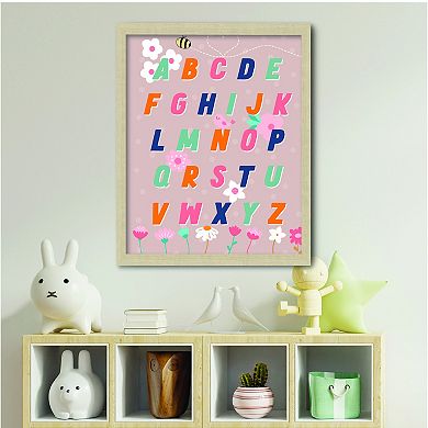 COURTSIDE MARKET Learn Your Abc Flowers 16x20 Canvas