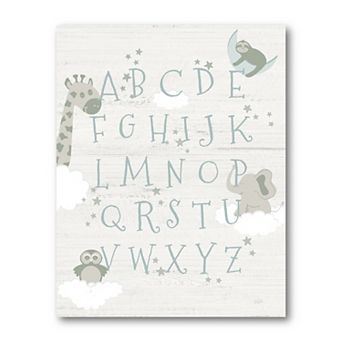 COURTSIDE MARKET Learn Your Abc Jungle 16x20 Canvas