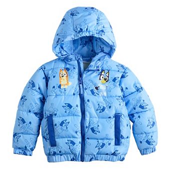 Toddler Bluey Hooded Puffer Jacket