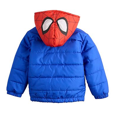 Toddler Marvel Spider-Man Hooded Puffer Jacket