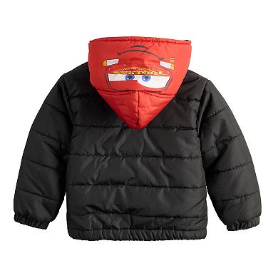 Toddler Disney / Pixar's Cars Lightning McQueen Cosplay Hooded Puffer Jacket