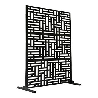 Oakland Living 6 ft. x 4 ft. Freestanding Metal Privacy Screen Room Divider
