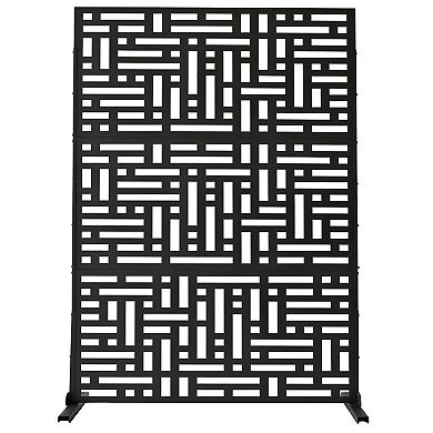 Oakland Living 6 ft. x 4 ft. Freestanding Metal Privacy Screen Room Divider