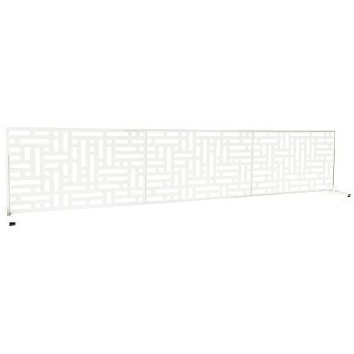 Oakland Living 6' x 4' Freestanding Geometric Metal Privacy Screen Room Divider