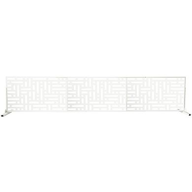 Oakland Living 6' x 4' Freestanding Geometric Metal Privacy Screen Room Divider