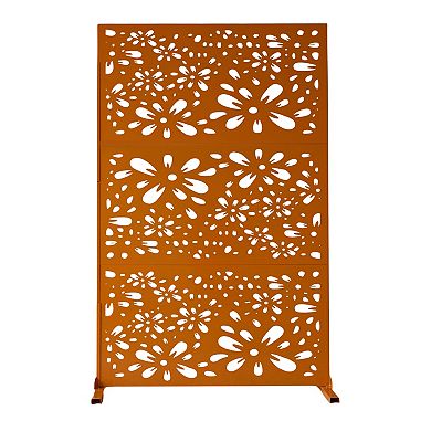 Oakland Living 6' x 4' Freestanding Metal Privacy Screen Room Divider