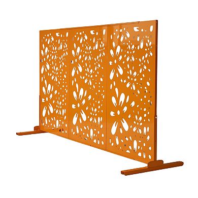 Oakland Living 6' x 4' Freestanding Metal Privacy Screen Room Divider