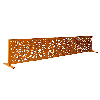 Oakland Living 6' x 4' Freestanding Metal Privacy Screen Room Divider