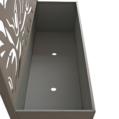 Oakland Living 6 ft. x 4 ft. Freestanding Metal Privacy Screen Room Divider with Flower Box