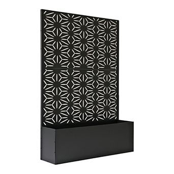 Oakland Living 6' x 4' Freestanding Metal Star Patterned Privacy Screen Room Divider