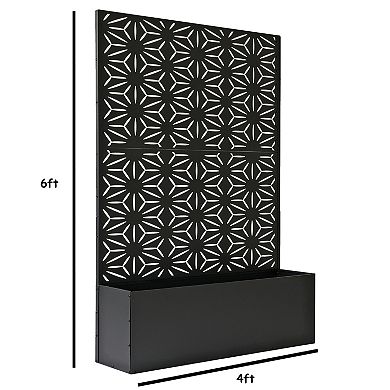 Oakland Living 6' x 4' Freestanding Metal Privacy Screen Room Divider