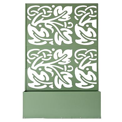 Oakland Living 6' x 4' Freestanding Metal Privacy Screen Room Divider