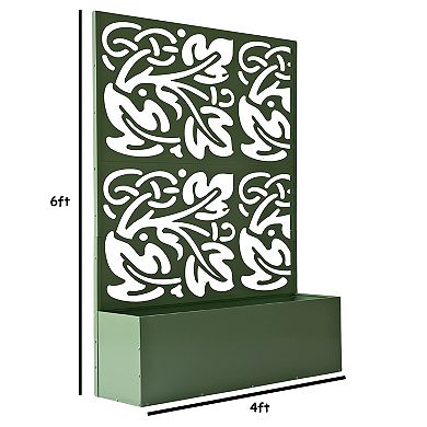 Oakland Living 6' x 4' Freestanding Metal Privacy Screen Room Divider