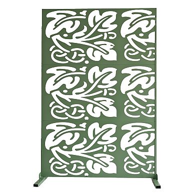 Oakland Living 6' x 4' Freestanding Metal Privacy Screen Room Divider