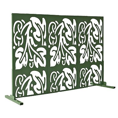 Oakland Living 6' x 4' Freestanding Metal Privacy Screen Room Divider