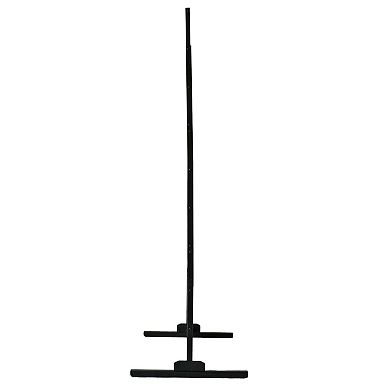 Oakland Living 6 ft. x 4 ft. Black Freestanding Metal Privacy Screen Room Divider