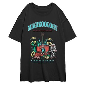 Juniors' Fantastic Beasts & Where To Find Them Magizoology Poster Oversized Graphic Tee